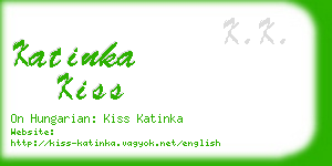 katinka kiss business card